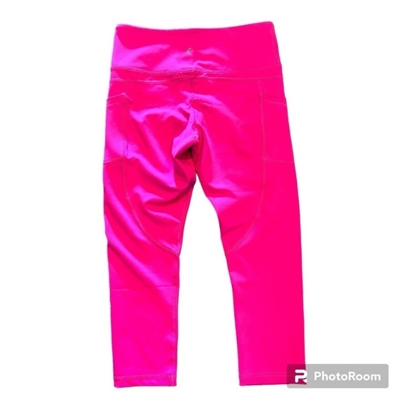 Zyia active hot pink cropped capri pocketed leggings 6-8 - Picture 3 of 7